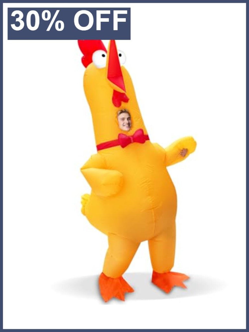 Adult Inflatable Screaming Chicken Costume Full Body Blow Up Halloween